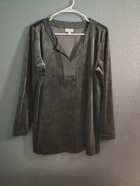 Sumptuous Velvety Soft Luxury Boho Gothic Black Long Sleeve Tunic by Pure Jill